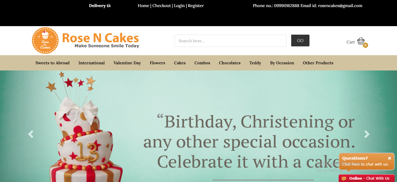 online cake delivery website design company
